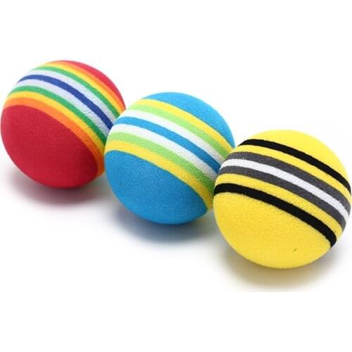 10pcs EVA Foam Golf Balls Hot new Yellow/Red/Blue Rainbow Sponge Indoor golf Practice ball Training Aid