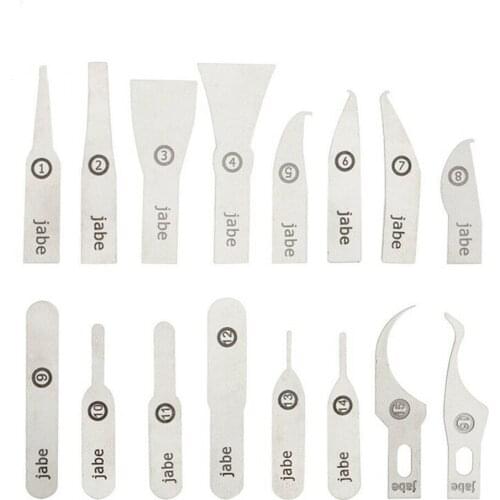 16pc/lot Ultra Thin Phone BGA IC Chip Remover Blade Set Stainless Steel Blade Tool for iPhone Motherboard CPU Disassemble Repair