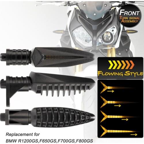 2PCS Motorcycle Indicators Flowing Turn Signal Lights 12V 13 LEDs Bulbs Replacement for R1200GS,F650GS,F700GS,F800GS