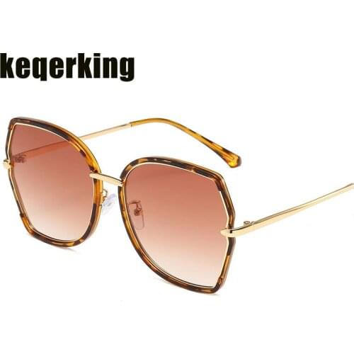 2020 Retro Irregular Sunglasses Women Metal Transparent Sun Glasses UV400 Oversized Retro Sunglases Eyewear