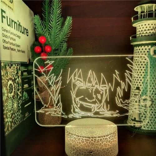 Nartuo Jiraiya Dead 3D Led ANIME LAMP Visual Lampara 7 Color Changing Nightlights For Home Decoration