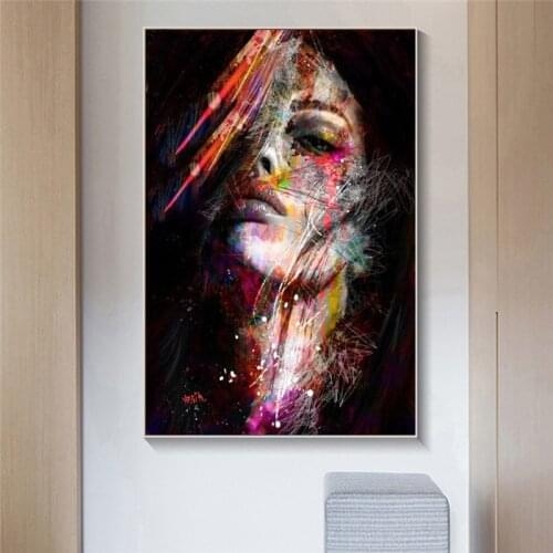 Abstract Graffiti Art Wall Paintings Print On Canvas Pop Art Canvas Prints Modern Girls Oil Paintings For Living Room Wall Decor