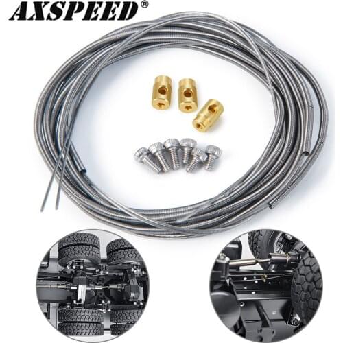 AXSPEED Differential Lock Line Cables with Brass Lead Column 820mm for 1/14 Tamiya RC Trailer Tractor Truck Car Upgrade Parts