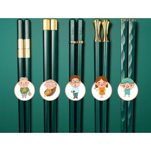BalleenShiny Household Japanese-style High-value Non-slip High-temperature Alloy Chopsticks Home Food Grade Tableware Chopsticks