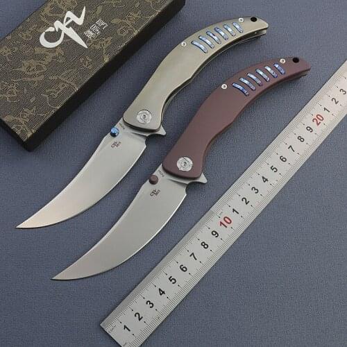 CH Sultan Folding Knives All S35VN Blade TC4 Titanium Handle Hunting Outdoor Camping Self Defense Military Tactical EDC Tool