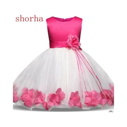 Fashion Floral Children Baby Dresses Girl Wedding Party Princess 5-16 Year Birthday Girls Dress Girls Rose Dresses