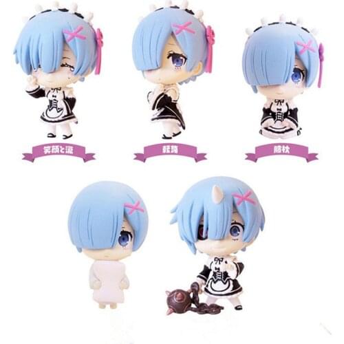 5pcs Re:Zero kara hajimeru isekai seikatsu Rem ga ippai collection action figure toy T30