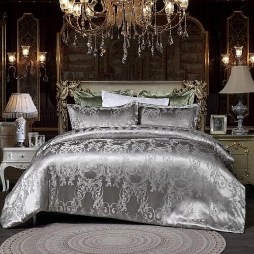 Luxury Bedding Set Claroom Jacquard Duvet Cover Silk Bed Linens King Queen High Quality Comforter Cover