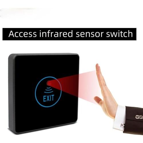Access control infrared sensor switch DC12Vself-resetting exit button non-contact door opening switch