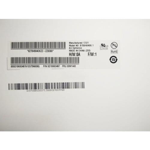 IPS 15.6" Laptop Matrix LED LCD Screen For AUO B156HAN06.1 For Lenovo FRU: 00NY443 SD10K93497 1920X1080 FHD Matte 30 PINS Panel