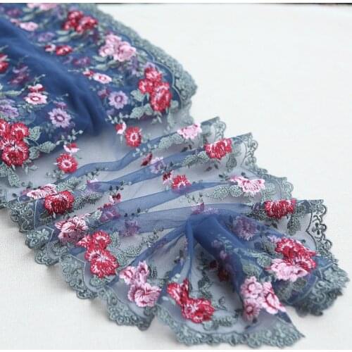 MLAEY 2Yards/Lot High Quality Lace Trim Embroidery Lace Fabric Mesh Lace Ribbon Tulle Guipure Cord Lace Sewing DIY Doll Cloth