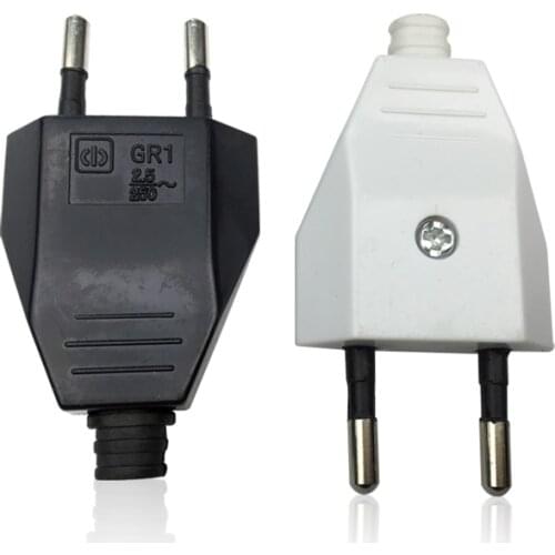 Rewirable European Plug DIY Plug Industrial Vintage Style Rewire Plug 250V 2.5A