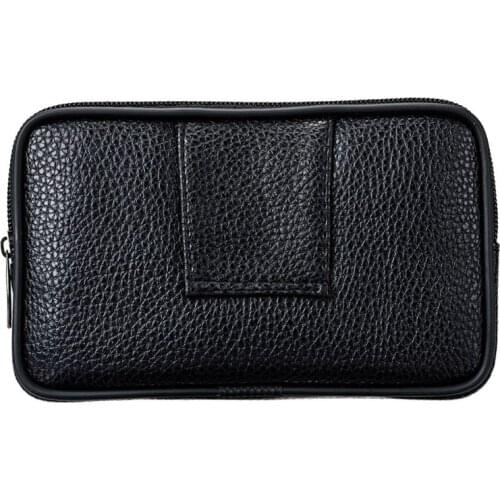 Men Vintage PU Leather Waist Bag Phone Pouch Sport Belt Hip Belt Loop Holster Wallet Carry Case Purse 28GD