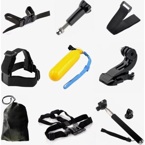 Orbmart 9 in 1 Sport Action Camera Accessories Set For Gopro Hero 4 3+ 3 2 1 Xiaomi Yi Xiaoyi SJCAM SJ4000 SJ6000 SJ7000 SJ8000
