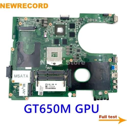 NEWRECORD for DA0R09MB6H1 REV H CN-072P0M 072P0M For Dell inspiron 17R 7720 laptop motherboard HD4000 GT650M GPU DDR3 fully test