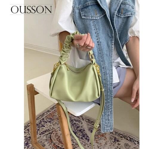 2021 Large Capacity New Handle Bag Exquisite Women Crossbody Pillow Bag High Quality Leather Small Square Shoulder Bag For Women