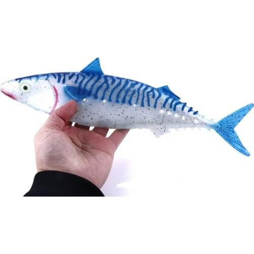 New 4Pcs Soft Bait Ocean Boat Fishing Lure 35cm 110g Sea Big Soft Lure Attraction Catch Leurre