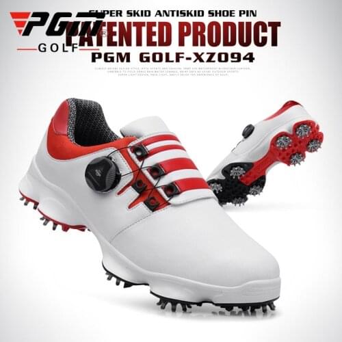 Golf Shoes Men Waterproof Breathable Golf Shoes Rotating Knobs Buckle Slip Resistant Sports Sneakers Outdoor Golf Trainers D0472