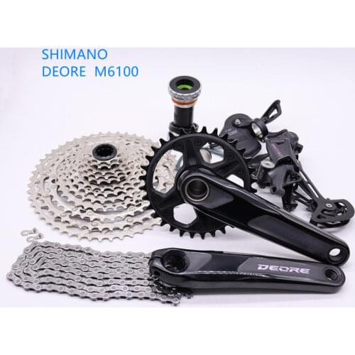 SHIMANO DEORE M6100 Groupset MTB Mountain Bike Groupset 1x12-Speed 32T 170 175mm 10-51T M6120 Rear Derailleur Shift Lever BRAKE