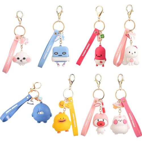 Kawaii Cartoon Key Chain Purse Charms Handbags Decor Lobster Clasp closure, for Car Keys Adorable Bag Pendant Toy Gifts