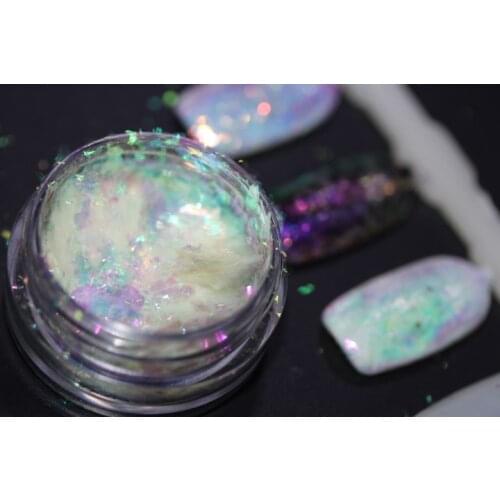 Iridescent flake "Rainbow Obsidian" chameleon pigment, nail art flakes, magical effects, resin, nail gel, rainbow