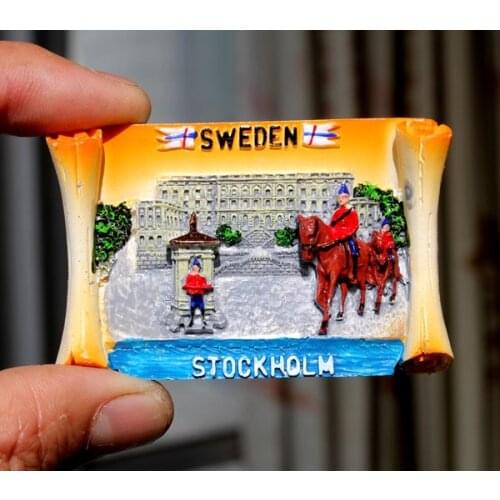 Sweden Stockholm travel resin refrigerator stickers