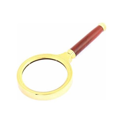 Handheld Metal Frame 5X Magnifier Magnifying Glass Jewelry Loupe 70mm Dia