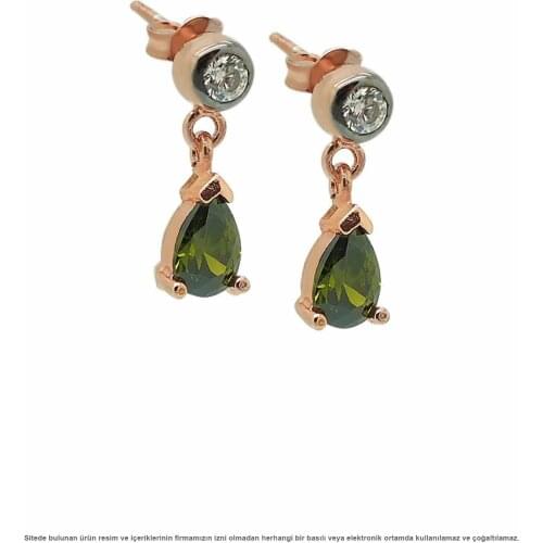 Silver Jade Cz Cubic Zirconia Drop Earrings