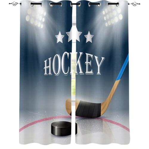 Sport Hockey Stadium Stars Curtains For Living Room Bedroom Window Treatment Blinds Drapes Modern Kitchen Curtains