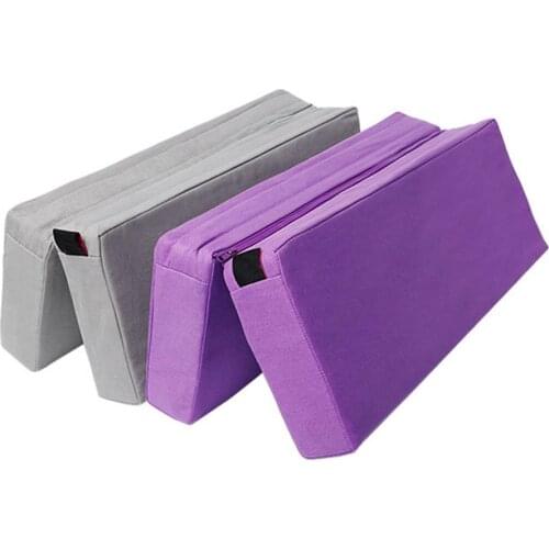 Folding Yoga Bolster for Yin Yoga Rectangular Kapok Filling Washable Cover Organic Cotton Cushion for Restorative Yoga Tube Pill