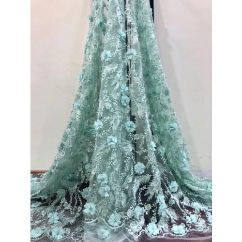 Wedding dress fabric 5yards/bag JH22# Simple style 3 colors Add 3 d flower for bridal wedding dress/sawing Free shipping