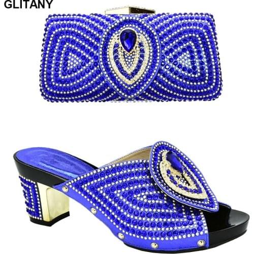 Italian Shoes with Matching Bags High Quality Luxury Shoe Women Designers Nigerian Women Party Pumps with Purse Women High Heels