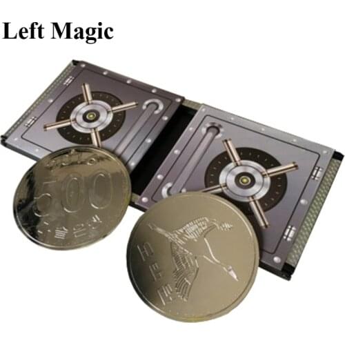Amazing Coin Box - Magic Tricks Coin Vanishing Trick Close Up Props Accessories Gimmick Illusions Toys for Children