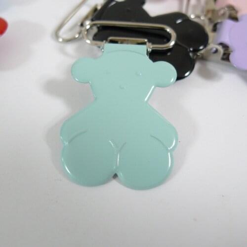25PCS 1" 25mm #34 TURQUOISE Color Teddy Bear Suspender Clips Pacifier Holder Clips