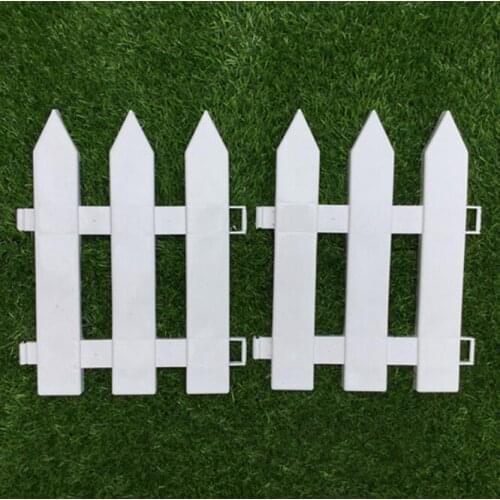 10pcs,30*24cm,White plastic pointed European fence garden garden fence Christmas decoration green fence gardening