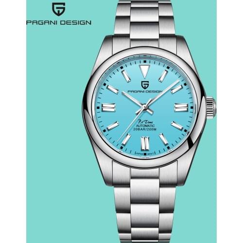 2021 PAGANI DESIGN New 38mm Sapphire Glass Automatic Date Clock Stainless Steel 200m Waterproof Mechanical Watch Reloj Hombre