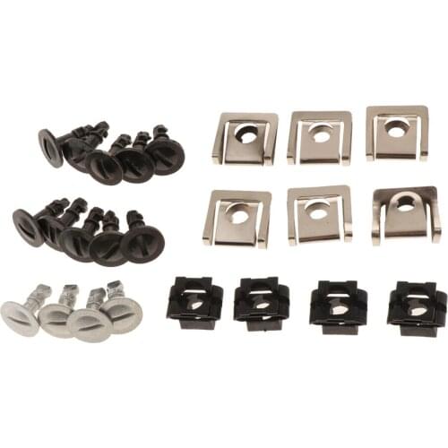 24pcs/set Under Engine Cover Undertray Repair Kit Screws Clip Set for Passat