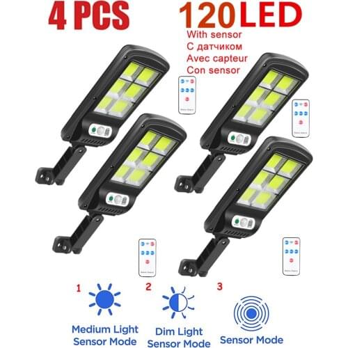 4pcs tabular oblong solar led light outdoor solar Wall lamps ip65 waterproof Motion sensor street garden holiday security lighti