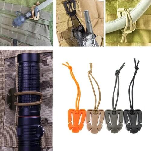 5PCS Carabiner Clip Webbing Backpack Pouch Buckle Elastic Cord Strap Gear Attachment Bag Tie Tactical Sling Fix Fastener Rope