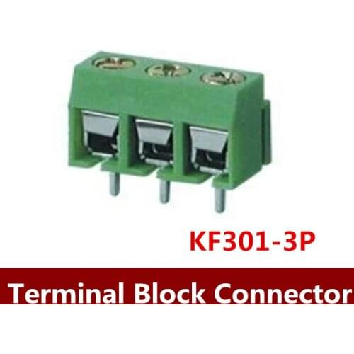Free shipping via DHL 5000PCS/LOT PCB Screw Terminal Block Connector, KF301-3P pitch:5.08MM/0.2inch, Green, 5mm, KF301 3Pins