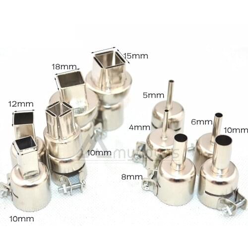 Free shipping Universal BGA Nozzle 10pcs/kit SMD hot air station hot air gun Dedicated BGA Nozzles for SAIKE 952D 909D