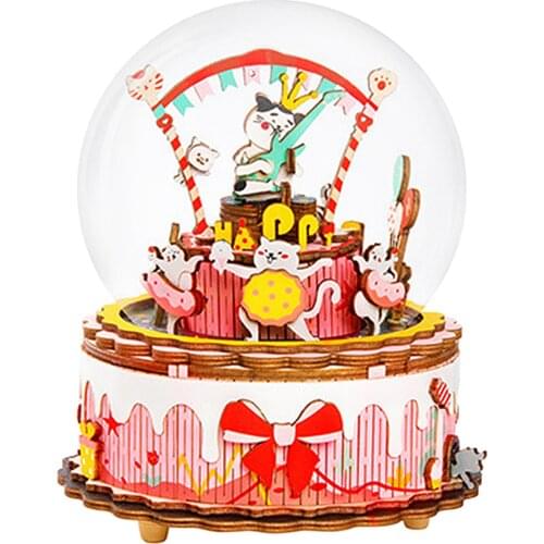 DIY Music Box Building Kits - 3D Wooden Puzzle Best Gift for Adults & Teens - The Birthday Song