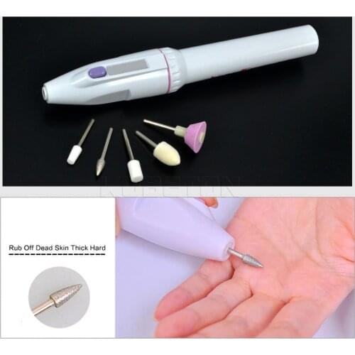 Electric Nail Art Tool Set Toe Drill Buffing File Pen Manicure Pedicure Feet Care Machine 5bits Grinder Grooming Kit Feet Care