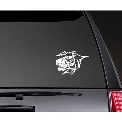 Crazy Horse Head With Reins Vinyl Stickers Car Decal Window Art Bumper Car Rear windshield Decor Unique ZP0599