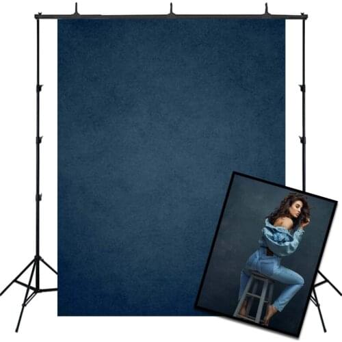 Cotton Cloth Backdrops Christmas Dancing Photography Background Solid Deep Navy Backdrop Model Portrait Photo Studio Booth Favor