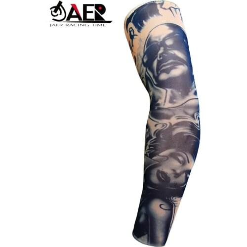 JAER 1Pcs UV Protection Running Cycling Arm Warmers Motorcycle Arm Sleeves Bicycle Bike Arm Covers Golf Sports Elbow Pads