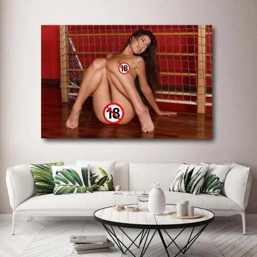 Wall Art Paintings Football Girl Babe Body Sexy Woman Poster Canvas Print Art for Home Room Decor
