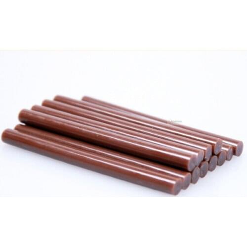 12pcs brown color hair glue stick for U I V Flat tip keratin extension Brazilian Indian Hot melt styling tools adesivo
