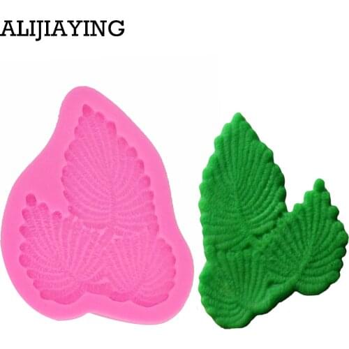 M0346 Leaf Shape silicone Mold Fondant Cake Sugar Craft Plunger Cutters Leaves cake decorating tools
