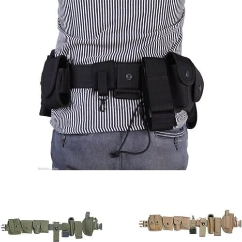 Multifunction Tactical Belt with Gun Holster Police Security Shooting Trainng Cs Military Duty Utility Belt with Pouch Holsters